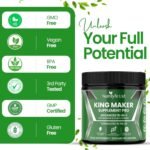 King Maker Supplement Pro - Premium 15-in-1 Testosterone & Vitality Booster for Men | Energy, Muscle, and Stamina Support | Tribulus Terrestris, Ashwagandha, Rhodiola | Vegan & GMP Certified - Image 4