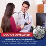 Doctor Developed Wrist Supports - For carpal tunnel, wrist injuries, arthritis, hand support - Wrist brace and Wrist Strap with Handbook (Single) - Image 4
