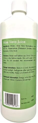 Aloe Vera Juice 1000ml – Pure Inner Leaf, High Strength, Vegan, Cruelty Free, Natural Digestive Support, Skin & Gut Health, Immune System Boost, Detox Cleanse, 1 Month Supply - Image 3