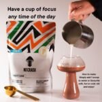 NO CRASH Mushroom Coffee & Adaptogen Blend | Chocolate Flavour | 240g 30 Servings | Lions Mane, Cordyceps, Ashwagandha | Nootropic Vegan Drink for Focus, Energy & Gut Support (Caffeine-Free) - Image 4