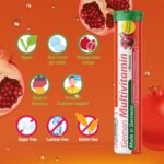 Multivitamin + Minerals - 5 x 20 effervescent Tablets - Pomegranate Flavor - T&D Pharma German Multivitamin + Minerals - Made in Germany - Image 4