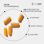 PUROVITALIS Dihydroberberine 200mg, High Strength Berberine, Blood Sugar Control Supplement, with Vitamin K2 and E, 1-Month Supply (30 Vegan Capsules) - Image 4