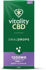 Vitality CBD Oral Drops in hempseed Oil, 1200 mg, Berry, 30ml, NO THC - Image 5