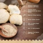 NaturaleBio Organic Lions Mane Powder 100g. Vegan, Gluten-Free, Non-GMO Mushroom. Rich in Bioactive Compounds. Helps Cognitive Function, Gut Health and Immune Support. Easy to Consume - Image 4