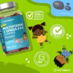 Kids Multivitamin Omega 3 6 9 Gummies | 120 Count | 19 Nutrients with Vitamin A, B12, C, D and Zinc | Natural Berry Flavour | Vegetarian Friendly Formula | by Horbaach - Image 6