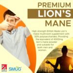 Lions Mane 4000mg British Made by SMUG Supplements - 180 Vegan Lion's Mane Mushroom Extract Tablets - Two-a-Day Dose with Black Pepper - 90 Day Supply - Potent Alternative to Capsules or Powder - Image 3