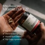 Puresport 4000IU Vitamin D3+K2 (60 Capsules) | Supports Bone Health | Boosts Immune Function | Improves Muscle Recovery | Marine Algae Sourced High Strength Vegan supplement | Informed Sport Certified - Image 3