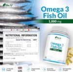 Omega 3 Fish Oil 1000mg - 365 Softgels - High Strength Triglyceride Form Omega3 with 540mg EPA & 360mg DHA per Serving - Wild Caught Fishoil - Not from Cod Liver Oil - Made in The UK - Nu U Nutrition - Image 3