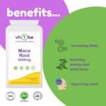 Maca Root 5000mg Supplement – 120 Vegan Capsules | Energy, Vitality & Hormonal Support | Natural Maca Extract, UK Made by vh1be - Image 3