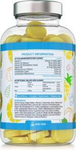 Kids Probiotics/ProBiocultures Gummies - 60 Children's probiotics Multi-Strain Gummies - Natural Pineapple Flavour – with Added B & C Vitamins for Immune Support - 2 Month Supply – UK Made - Image 3