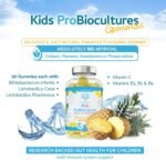 Kids Probiotics/ProBiocultures Gummies - 60 Children's probiotics Multi-Strain Gummies - Natural Pineapple Flavour – with Added B & C Vitamins for Immune Support - 2 Month Supply – UK Made - Image 4