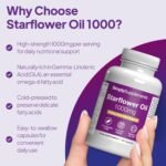 Starflower Oil 1000mg | High Strength Borage Oil Softgels with GLA | 180 Softgels | Cold-Pressed | Made in The UK - Image 3