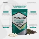L-Theanine 400mg with BioPerine® | 120 Vegan Capsules | High Absorption & Bioavailablity L Theanine | Enhanced Sleep at Night | Boost Focus & Relieve Stress | 4 Months Supply | UK Made | by NutriVolv - Image 3