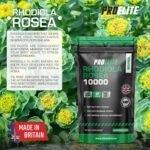 Rhodiola Rosea Extract 500mg 90 Vegan Capsules | 3% Standardised Rosavins 1% Salidrosid | Arctic Root Nootropic Adaptogen Supplement | Premium Rhodiola Root Extract | Made in UK by PROELITE - Image 4