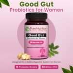 Pure Nutrition Good Gut Women's Probiotics 50 Billion CFU, 16 Strains | 60 Caps | Probiotics for Women with Organic Prebiotic Blend | Once Daily | Non GMO | Gluten Free - Image 4