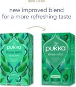 Pukka Herbs | Three Mint Organic Herbal Tea Box | Tea Infusion With Spearmint, Peppermint, Fieldmint | Ideal For Digestion | Sleep | Caffeine Free | 4 Packs | 80 Plant Based Biodegradable drink - Image 3