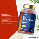 Sea Buckthorn Oil Capsules 9600mg | High Strength Vegan Supplement | Source of Omega 7 Essential Fatty Acids | 60 Count | by Horbaach - Image 3