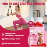 Creatine Gummies 5000mg Creatine Monohydrate with 1000mg Collagen (1 Month Supply) for Men & Women, Vegan & Sugar-Free, Easy Pre/Post Workout Gym Support for Performance and Muscle Power (60 Count) - Image 5