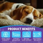 Melatonin for Dogs & Cats - Natural Sleep Support & Calming Aid with Ashwagandha & L-Theanine - Bacon Flavour Liquid Drops for Relaxation, Travel & Noise Stress - 60ml - Image 3