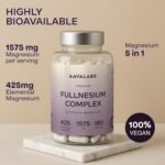 High Strength Magnesium Supplements for Women and Men -1575mg per Daily Dose (425mg Elemental) - Chelated Magnesium Glycinate, Citrate, Malate, and Oxide - 180 Capsules - Vegan - Image 4