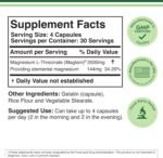 Double Wood Magnesium L Threonate Supplement | 120 Capsules (30 Servings) High Strength Magnesium L Threonate (4 per Serving) 2000mg - Image 3