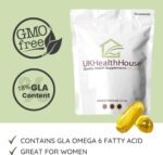 UKHealthHouse Starflower Oil Capsules 1000mg – High Strength Borage Oil with 18% GLA & Omega 6 | Cold Pressed Softgels for Women’s Health, Skin, Digestion & Hormonal Balance – 360 Capsules - Image 4