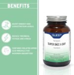 Quest Super Once A Day Multivitamin & Minerals 30x Tablets. 17 Vitamins & 12 Minerals with Vitamin A, B, C, D, Iron & Zinc for Men & Women. for Optimal Health, Reduces Fatigue & Immunity. (1 Pack) - Image 3
