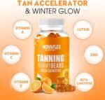 Tanning Gummies with Beta Carotene, Tanning Accelerator and Vitimin D – 60 Gummies per Tub (Natural Orange Flavoured) Vegan Friendly - Image 5