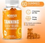 Tanning Gummies with Beta Carotene, Tanning Accelerator and Vitimin D – 60 Gummies per Tub (Natural Orange Flavoured) Vegan Friendly - Image 7