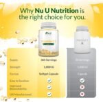 Vitamin D 1000IU - 365 Softgels Capsules - 1 a Day - 1 Year Supply - High Strength Vitamin D Supplement - Cholecalciferol VIT D3 - Made in The UK - Nu U Nutrition - Image 5