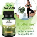 Swanson Bioperine, Black Pepper Extract, 10mg, with Piperine, 60 Capsules, High Strength, Soy-Free, Gluten-Free, Non-GMO - Image 3