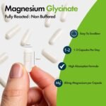 Magnesium Glycinate by Your Supplements | UK Made | True Unblended Bisglycinate | 120 High Absorption Capsules | Suitable for Vegetarians & Vegans - Image 4