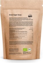 Biotiva Green Super Grass Powder Organic 400g - Barley Grass & Wheat Grass Powder - Ideal in muesli, Yoghurt, Smoothies and juices - Certified and Controlled in Germany - Image 5