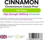 Lindens - Cinnamon 3000mg, 100 Tablets - UK Made, Super Concentrated 30X Extract - Equivalent to 3000mg of Dried Cinnamon, Traditionally Used for Millennia - Letterbox Friendly, Vegan - Image 3