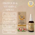Organic Propolis Spray with Vitamin C from Rosehip - Alcohol-Free Pure Natural Raw Bee Propolis Liquid Extract for Sore Throat, Skin Care, Immunity Support Supplement | Kids & Adults (30ml) - Image 3