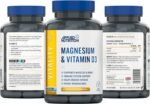Applied Nutrition – Magnesium & Vitamin D3 – Tri-Magnesium Blend – Best Immune Support – Best Muscle & Bone Health – Reduces Fatigue – (60 Capsules – 30 Servings) (Unflavoured) - Image 8