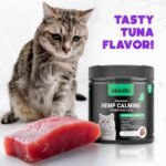Hemp Calming Chews For Cats Anxiety 200 pcs - Anxiety Relief - For stress, travel, check-up, barking or grooming - Cat Calming Treats - Tuna Flavor - Image 5