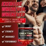 Creatine Gummies 5000mg | 120 Max Strength Muscle Growth | Recovery Supplements for Men & Women | Creatine Monohydrate Plus B12 and L-Taurine | Strawberry Flavour | 1 Month Supply - Image 6