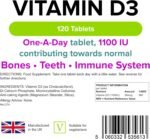 Lindens Vitamin D3 1100IU - 120 Tablets - Immune System, Bones, Teeth, UK Manufacturer Immune Support | (4 Months Supply) | Suitable for Vegetarians | Letterbox Friendly - Image 3