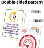 Anger Management Cards | 52-sheet Double-sided Mind Card Game - Leisure Toys for Stress Relief Brain Health Life Balance School Classroom Work Desktop Home Social Situations - Image 8