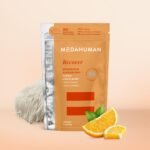MEDAHUMAN® Recover | Lions Mane Powder & Mushroom Powder (30 Servings) | Superblend Lions Mane Supplement with Vitamin B Complex, Zinc, Turmeric & Ginger | Orange Flavour - Image 3