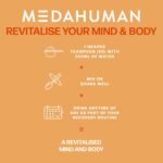 MEDAHUMAN® Recover | Lions Mane Powder & Mushroom Powder (30 Servings) | Superblend Lions Mane Supplement with Vitamin B Complex, Zinc, Turmeric & Ginger | Orange Flavour - Image 6