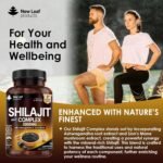 Shilajit Complex - Himilayan Shilajit enriched with Ashwagandha & Lions Mane, High Strength 2000mg Shilajit Complex Capsules with 60% Fulvic Acid - 2 Months Supply Made in The UK by New Leaf - Image 3