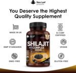 Shilajit Complex - Himilayan Shilajit enriched with Ashwagandha & Lions Mane, High Strength 2000mg Shilajit Complex Capsules with 60% Fulvic Acid - 2 Months Supply Made in The UK by New Leaf - Image 4
