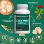 Lions Mane Capsules with Added Siberian Ginseng and Vitamin B6 | 120 Capsules | Vegetarian & Vegan Friendly - Image 5
