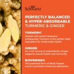 Turmeric Curcumin and Ginger - 95% Standardized Curcuminoids with BioPerine Black Pepper Extract for Ultra High Absorption - Natural Joint Support Supplement - Gluten-Free - 60 Capsules - Image 4