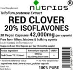 42,000mg (per Capsule) RED Clover Extract 30 V Capsules - 20% ISOFLAVONES Strong One A Day - 100% Pure - Free from fillers, Binders & Bulking Agents (30 V Capsules (1 Month Supply)) - Image 3