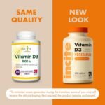 Vitamin D 1000iu - 1+ Year Supply - High Strength 400 Easy Swallow Tablets - One a Day High Strength Cholecalciferol VIT D3 - Vegetarian Supplement - Microtablets - Made in UK - Image 3