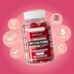 Bio-Cultures Microbiome Complex Gummy | 12 Multi-Strain Probiotics 1 Billion CFU | Acidophilus & Bifidobacterium | Strawberry Flavour | 60 Vegan Gummies | Support Wellbeing & Gut Heath by NUTRIGUMS® - Image 3