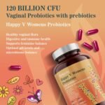 Happy V Probiotics for Women – Vaginal Probiotics with Targeted Strains to Support Intimate Flora, Digestive Comfort & Female Wellness. 60 Pack. - Image 3